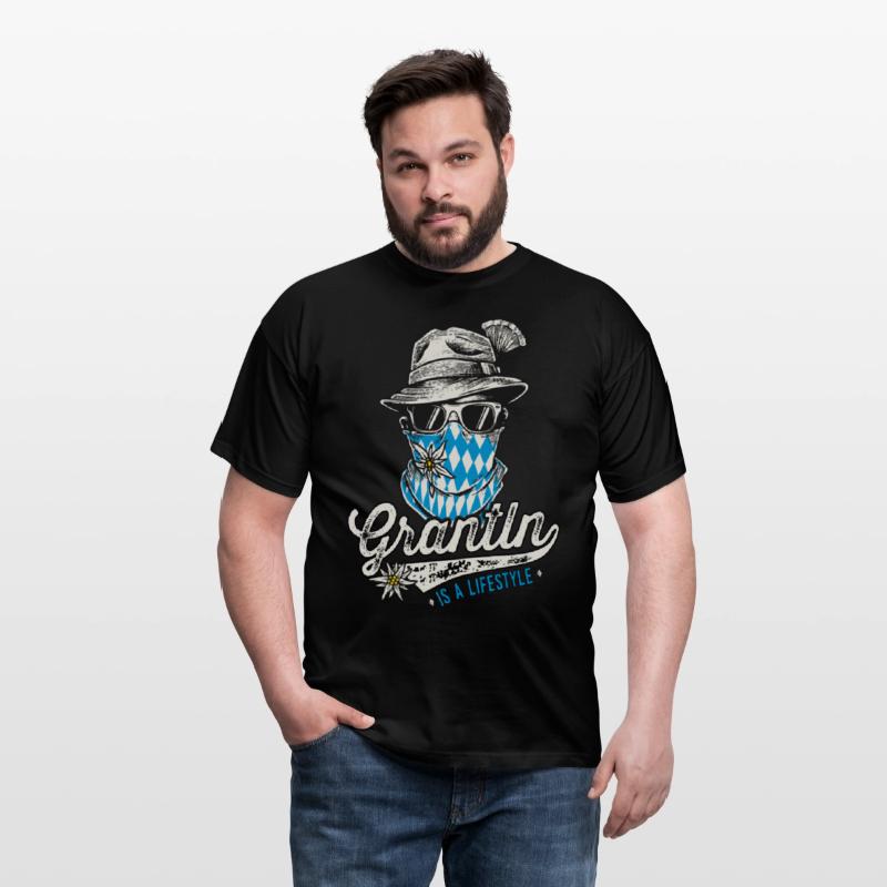 Grantler T_Shirt Trachtenshirt Herren bayrisch Schwarz photo 2