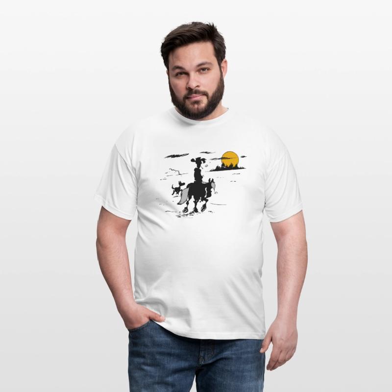 Lucky Luke Mit Jolly Jumper Und Rantanplan Weiß photo 2