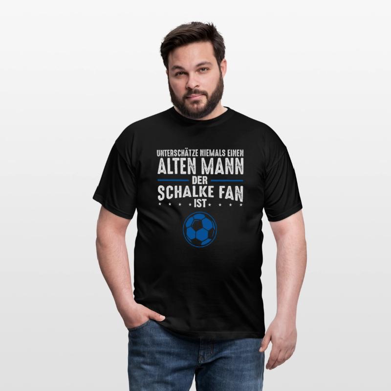 Schalke Fan Fußball Mannschaft Männer Geschenkidee Schwarz photo 2